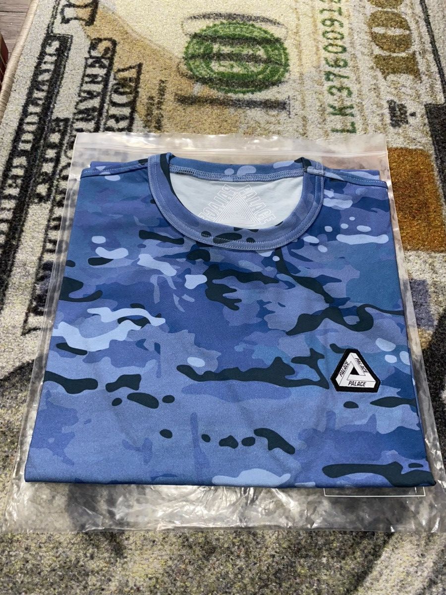 Palace Sofar T Shirt Digi Camo Blue Hoodie, Sweatshirt | FlexRushtees.com