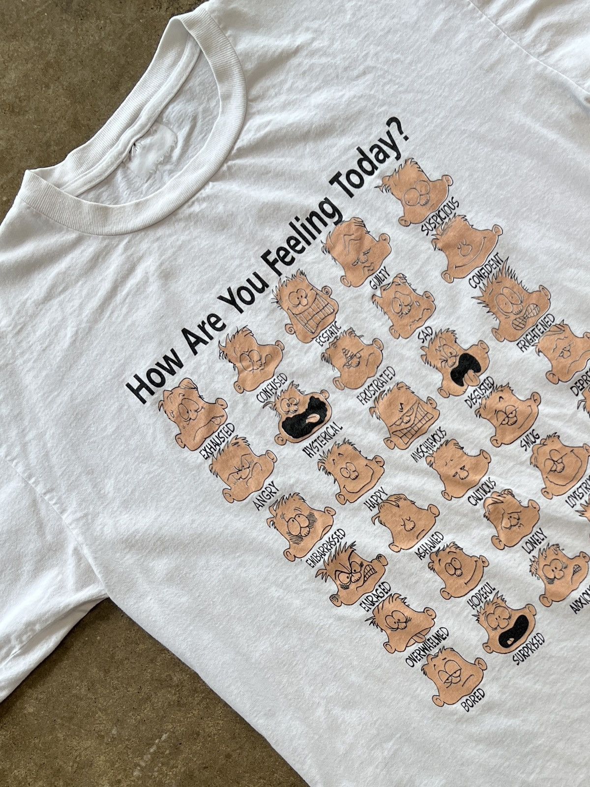 Vintage Emotion Chart How Are You Feeling Today Tee Large Hoodie, Sweatshirt | FlexRushtees.com