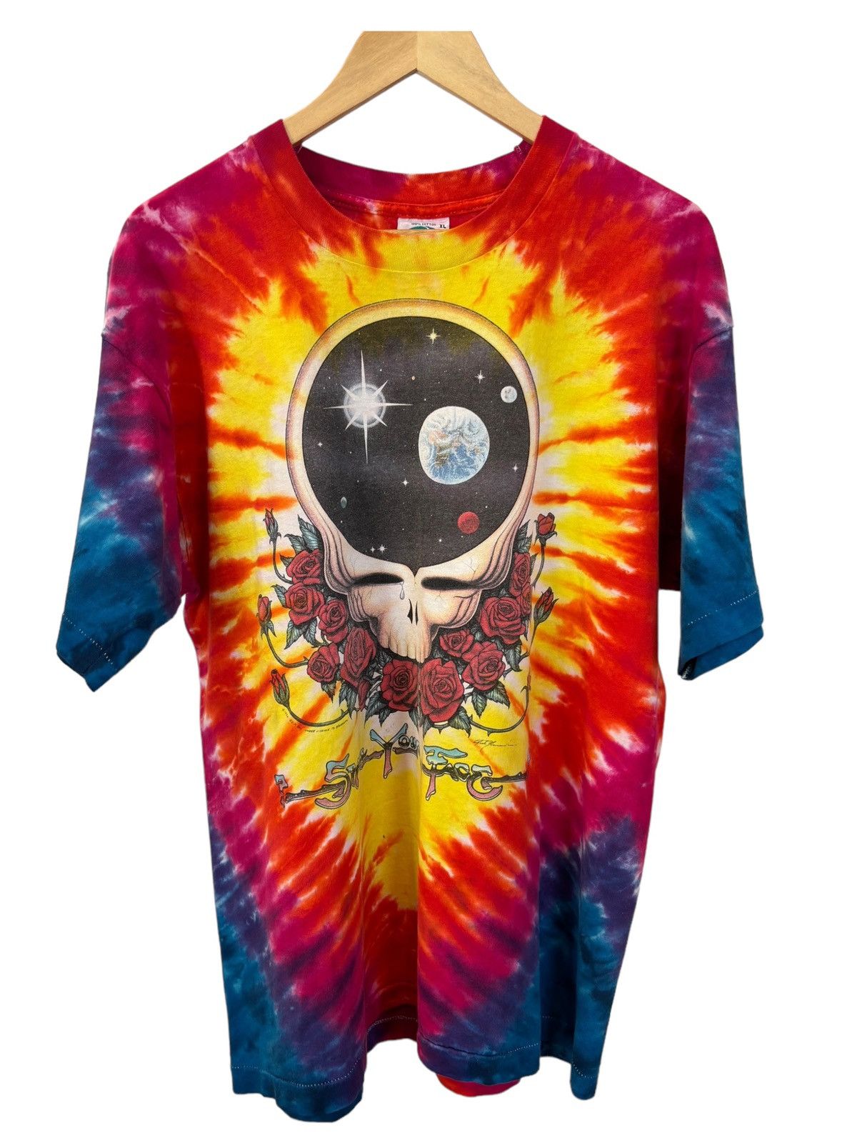 Grateful Dead Vintage 1992 Liquid Blue Grateful Dead Space Your Face Tee Hoodie, Sweatshirt | FlexRushtees.com