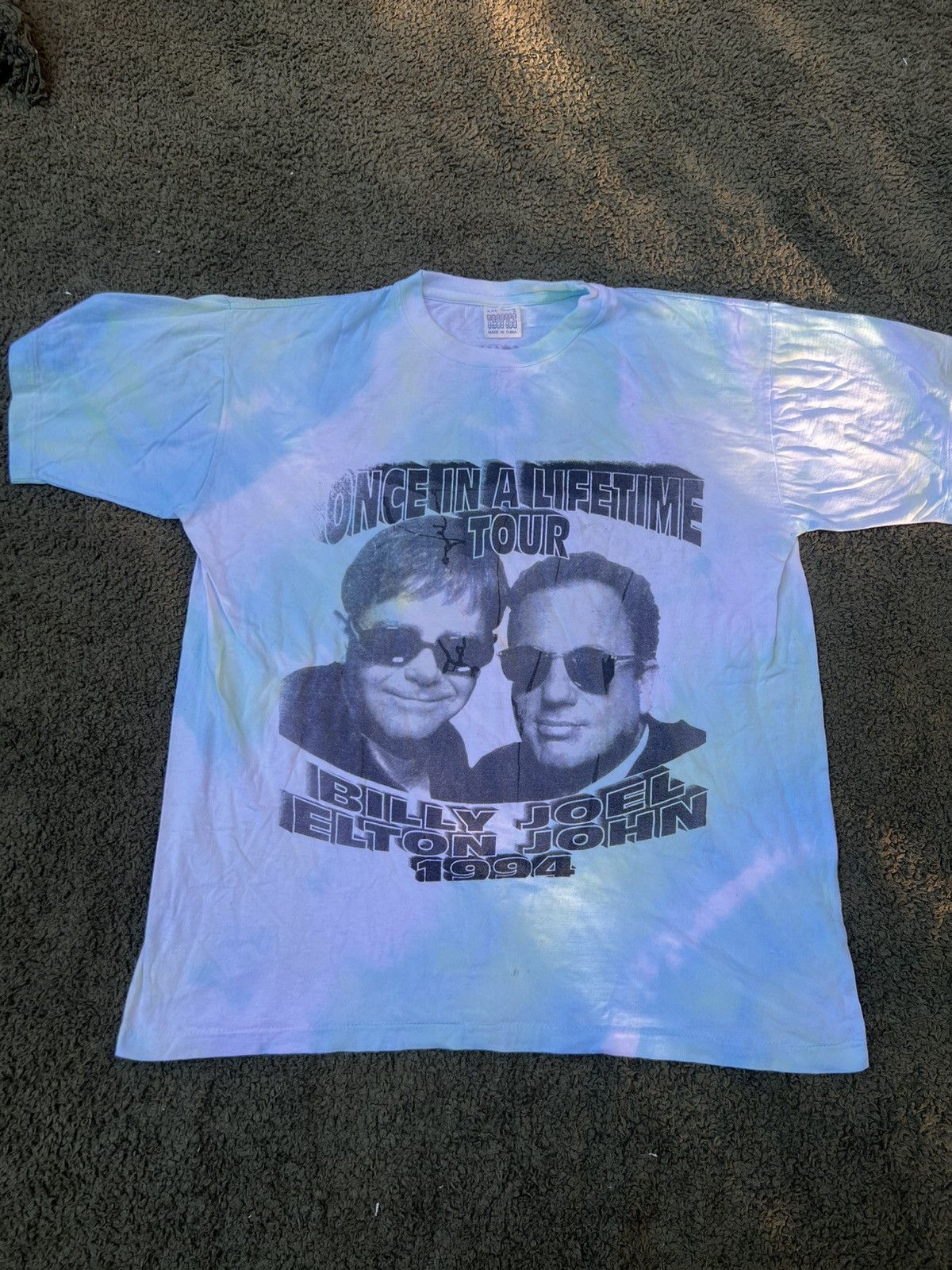 Elton John Tie Dye Tour Tee Rare Xxl
