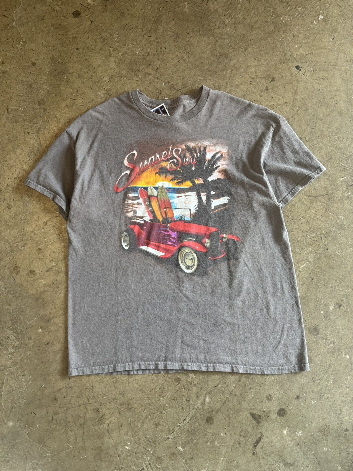 Vintage Sunset Surf Tee Hoodie, Sweatshirt | FlexRushtees.com