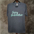 Vintage Bella Canvas T Shirt Womens M Blue Heather Fairy Godmother Short Sleeve Crew Neck Glitter Lo