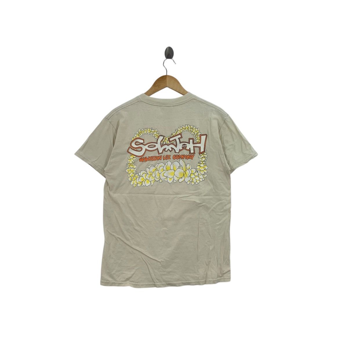 Vintage 90s Soljah Hawaii Surf Lei Company Thrashed Tee Hoodie, Sweatshirt | FlexRushtees.com