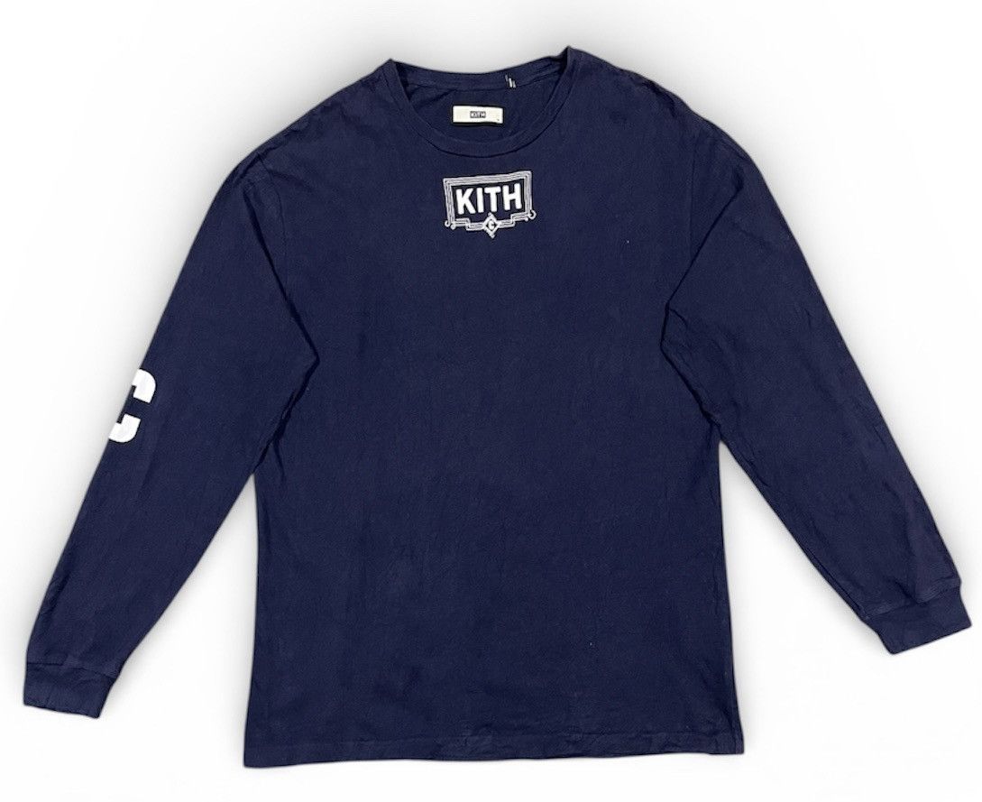 Kith Longsleeve T Shirt Navy Blue Hoodie, Sweatshirt | FlexRushtees.com