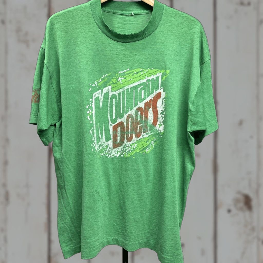 Vintage Screen Stars T Shirt Men Xl Green 80s 90s Christian Mountain Dew Rip Graphic Print S