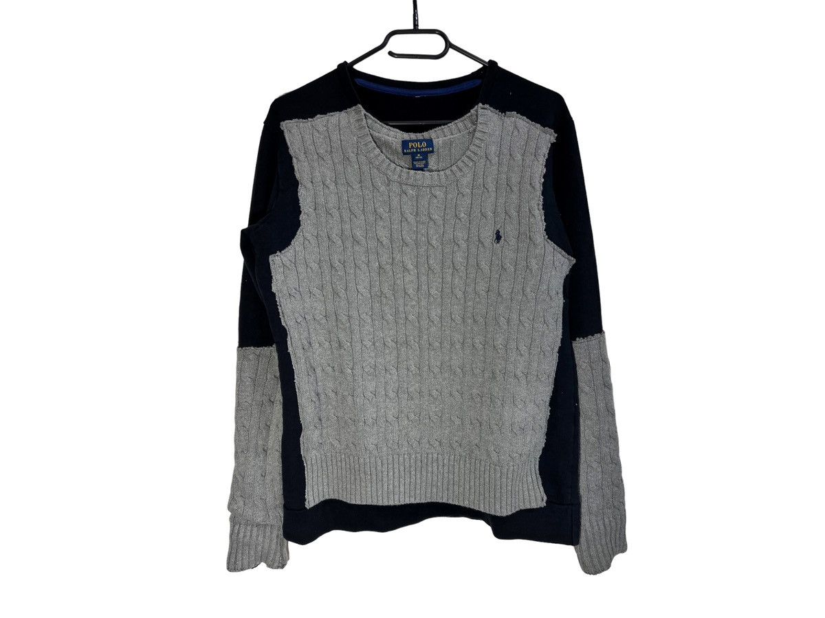 Lauren Ralph Lauren Sweatshirt Custom Handmade Hoodie Patchwork Y2k