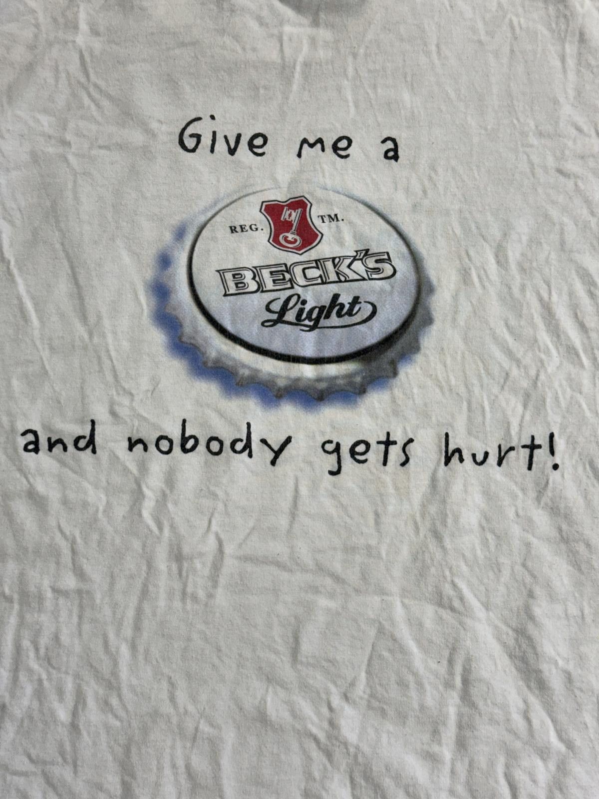 Fruit Of The Loom Beck S Light Beer Promo T Shirt Launched In 2005 Tee Xl Hoodie, Sweatshirt | FlexRushtees.com