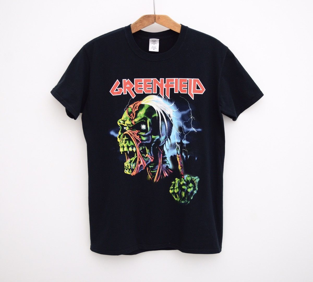 Vintage Rock T Shirt Band Greenfield Iron Maiden Linkin Park Size M Hoodie, Sweatshirt | FlexRushtees.com