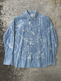 Plus Beams Plus Japan Chambray Bleach Paint Splatter Work Shirt