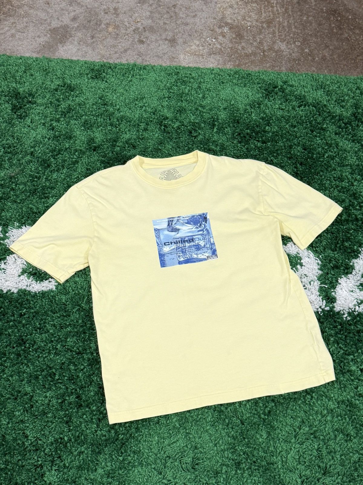 Palace Skateboards Blissed Out Tee Yellow Ss23 Cube Ice Hoodie, Sweatshirt | FlexRushtees.com