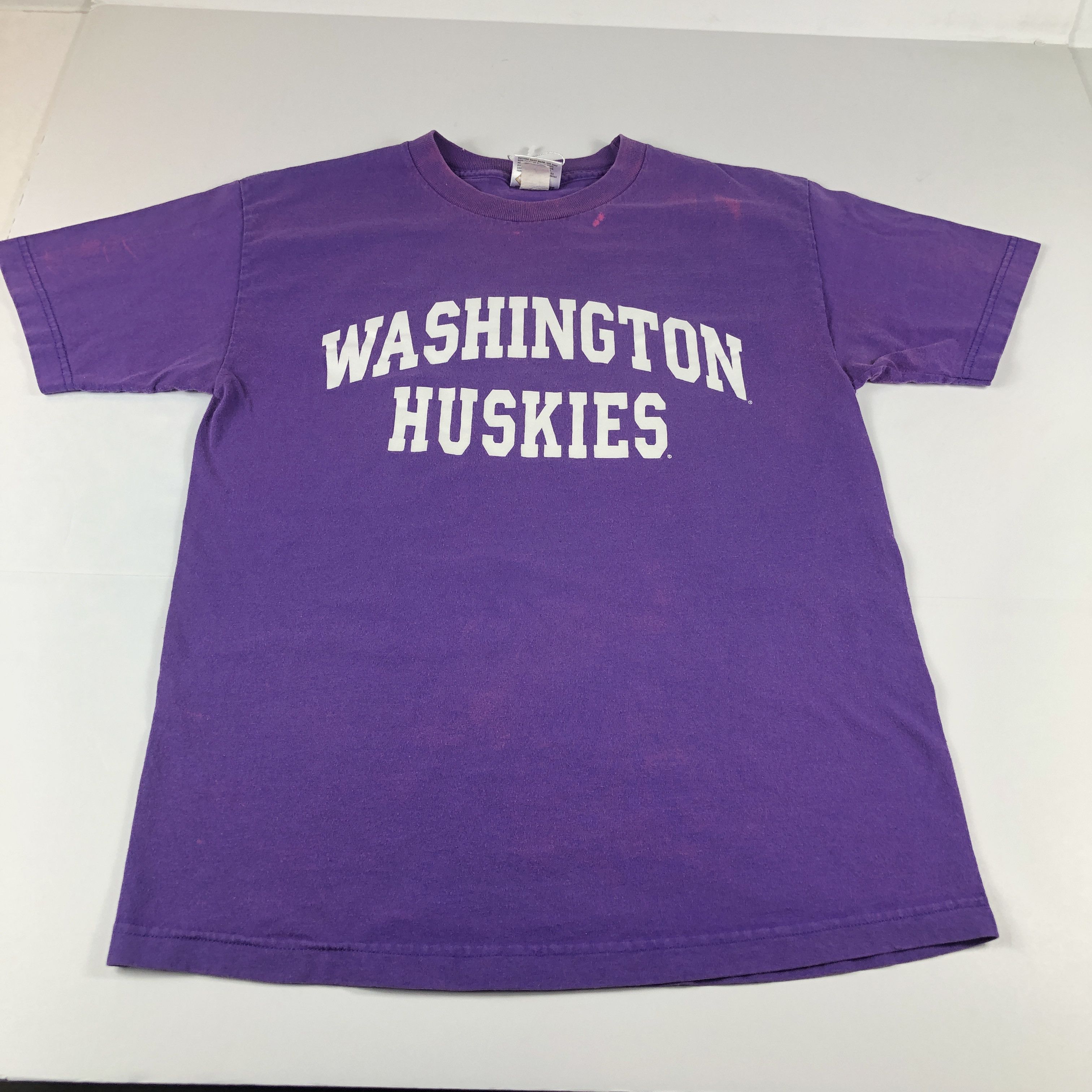 Vintage Vtg Cotton Exchange Washington Huskies Shirt Purple Bleached Hoodie, Sweatshirt | FlexRushtees.com