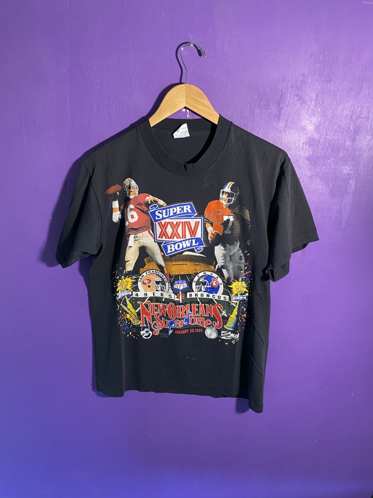 Salem Sportswear Vintage 1990 Salem Superbowl Xxiv 49ers Vs Broncos T Shirt