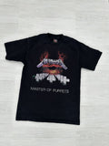 X Vintage Metallica Masters Of Puppets Giant Tag Tee Black Sz Large