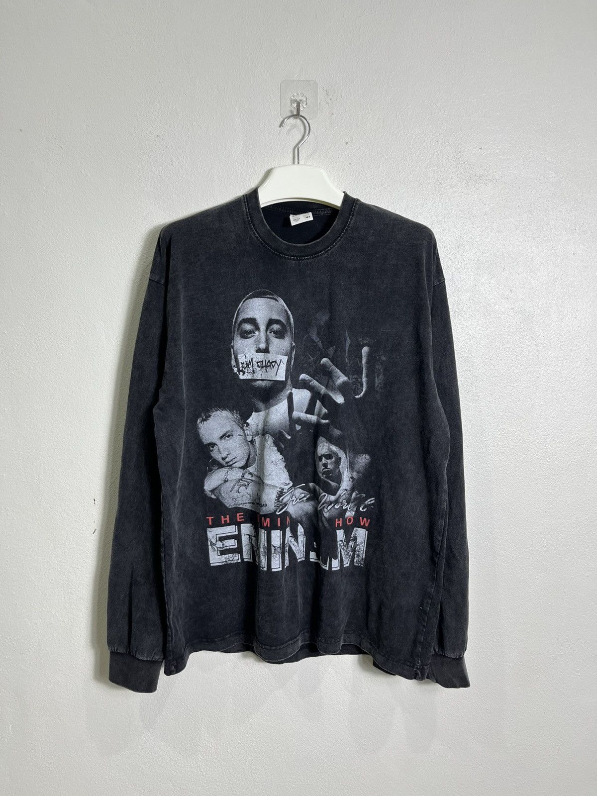 Eminem Slim Shady Sun Faded Black Long Sleeve T-Shirts, Hoodie, Sweatshirt | AU16VibeMintTees.com