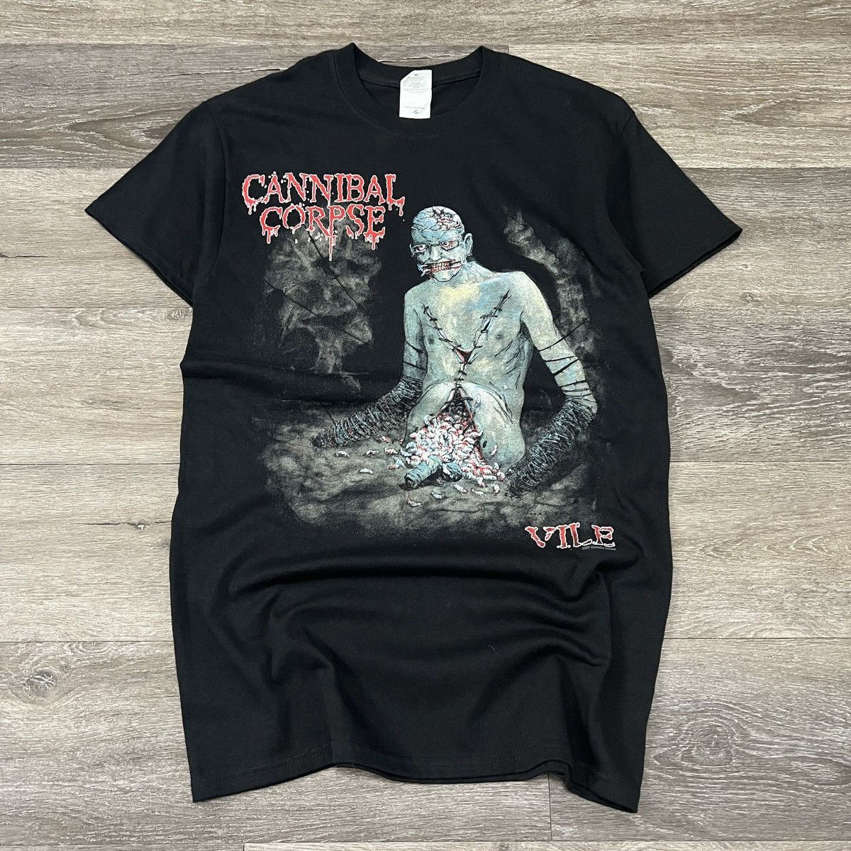 Vintage Rare Vintagw Y2k Cannibal Corpse Vile Gothic Band T Shirt Hoodie, Sweatshirt | FlexRushtees.com