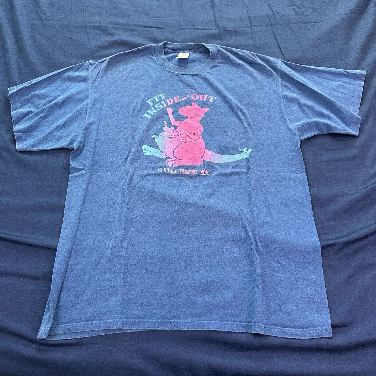 Vintage Kangaroo T Shirt Jerzees Xxl Combed Cotton Yakima