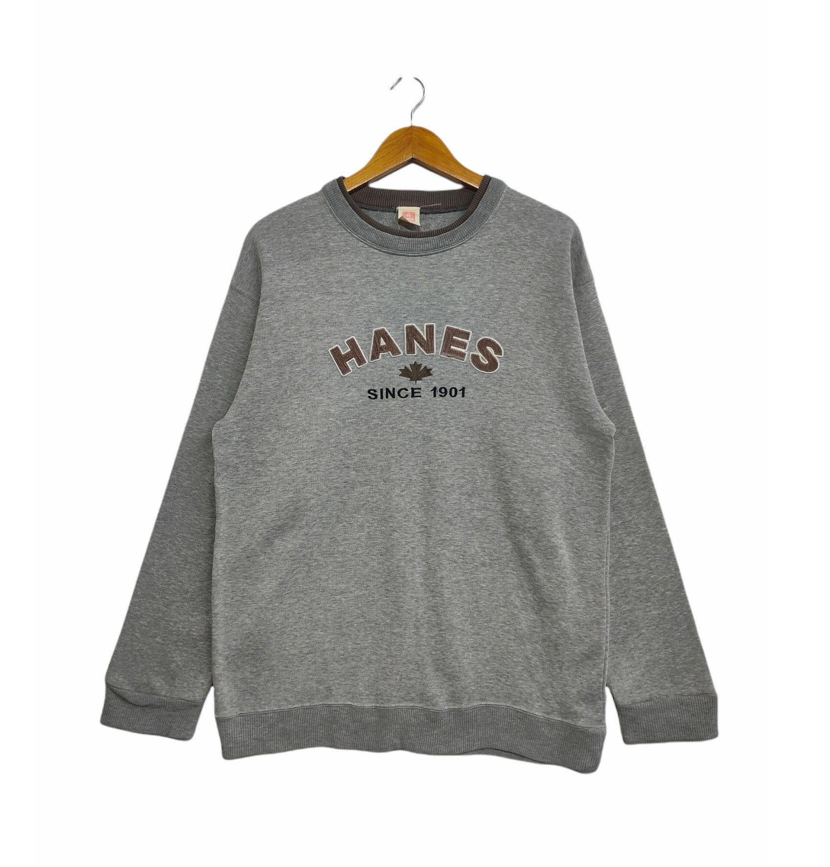 Rare Vintage Hanes Embroidery Big Logo Pullover