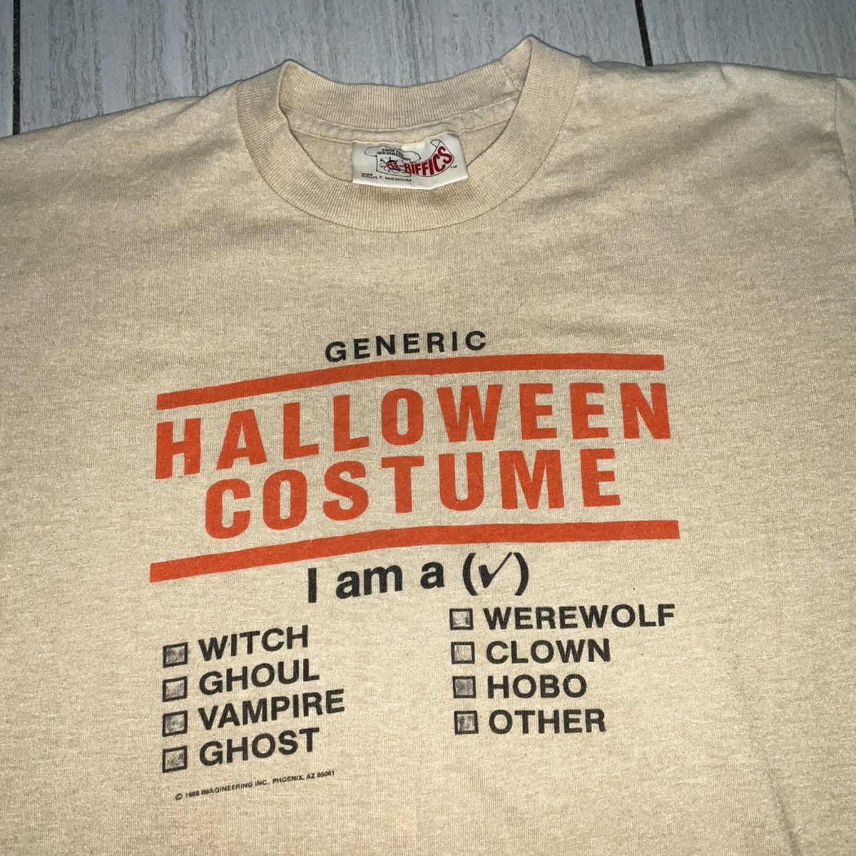 True Vintage Teerifics Halloween Costume T Shirt