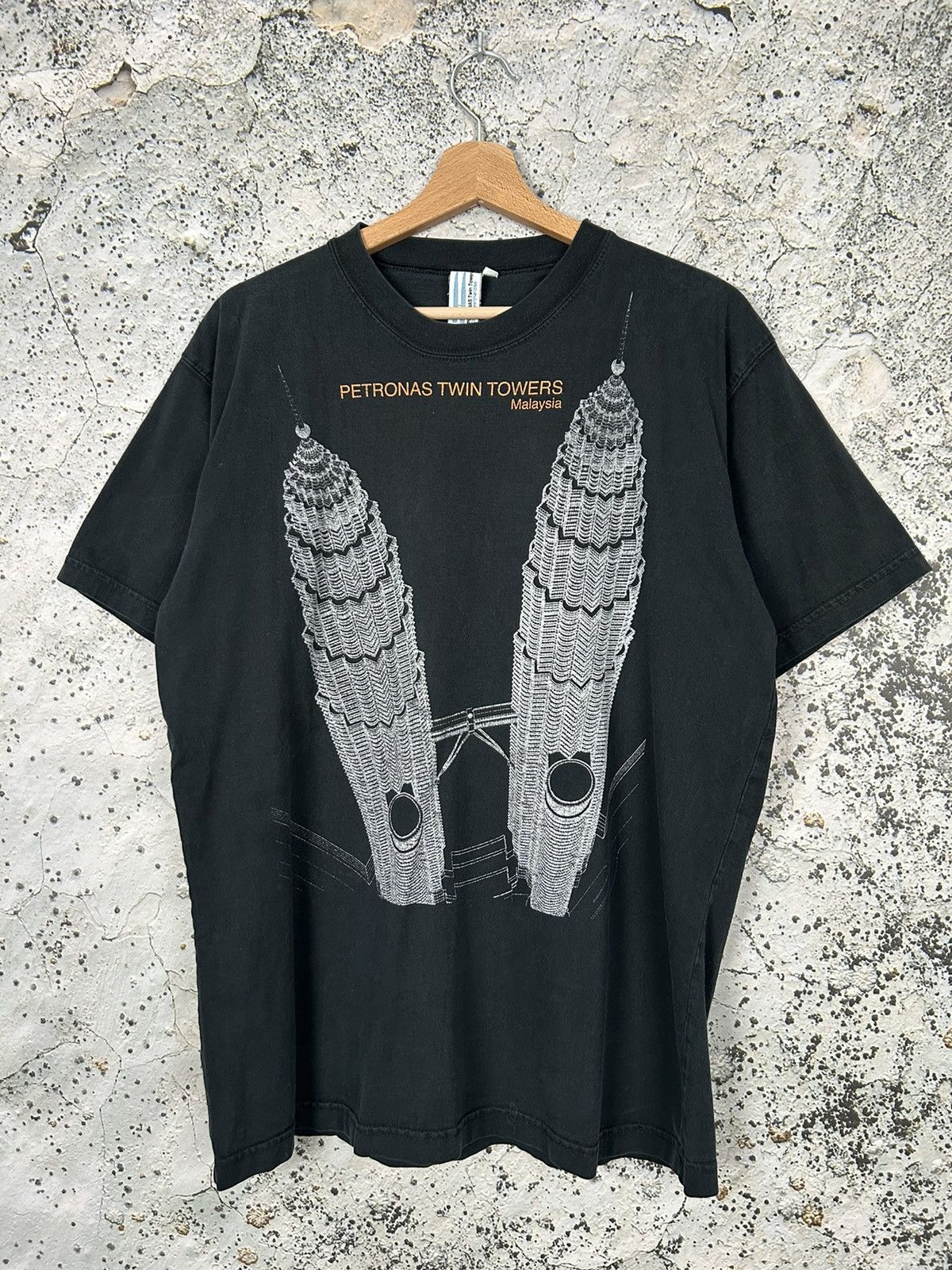 Vintage Petronas Twin Towers Malaysia Graphic Tee Rare Hoodie, Sweatshirt | FlexRushtees.com
