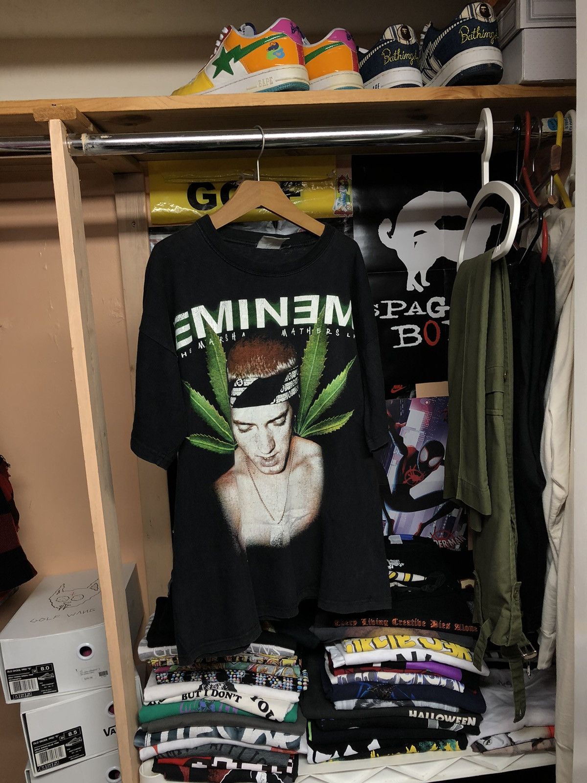 Rap Tees X Vintage Vintage Eminem Marshall Mathers Lp Chronic Tee Hoodie, Sweatshirt | FlexRushtees.com