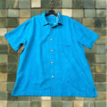 Bahama Tommy Bahama Camp Shirt Men S L Mosaic Blue Silk Short Sleeve Al Fresco Tropics