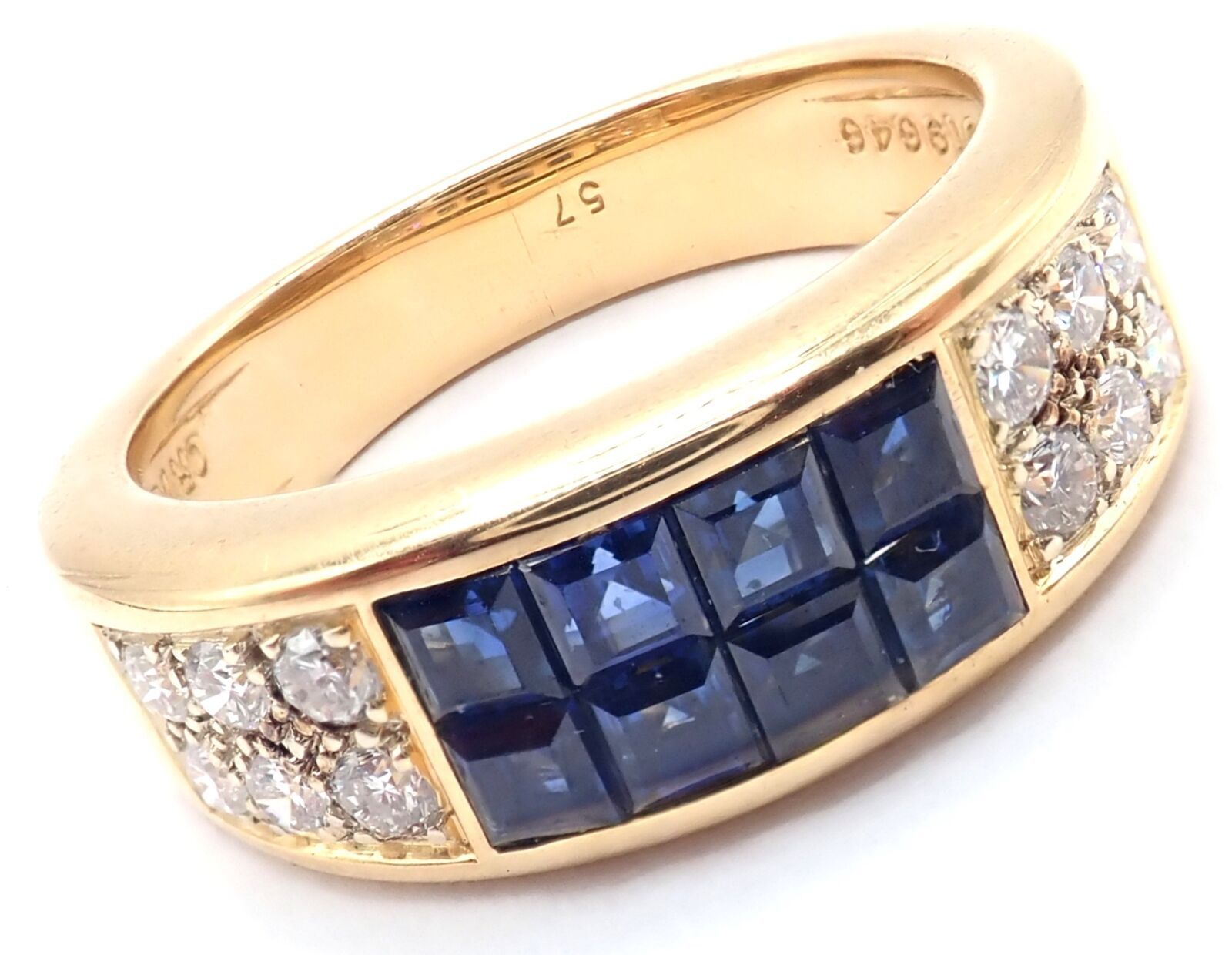Cartier Diabolo Yellowgold Diamond Invisible Sapphire Ring