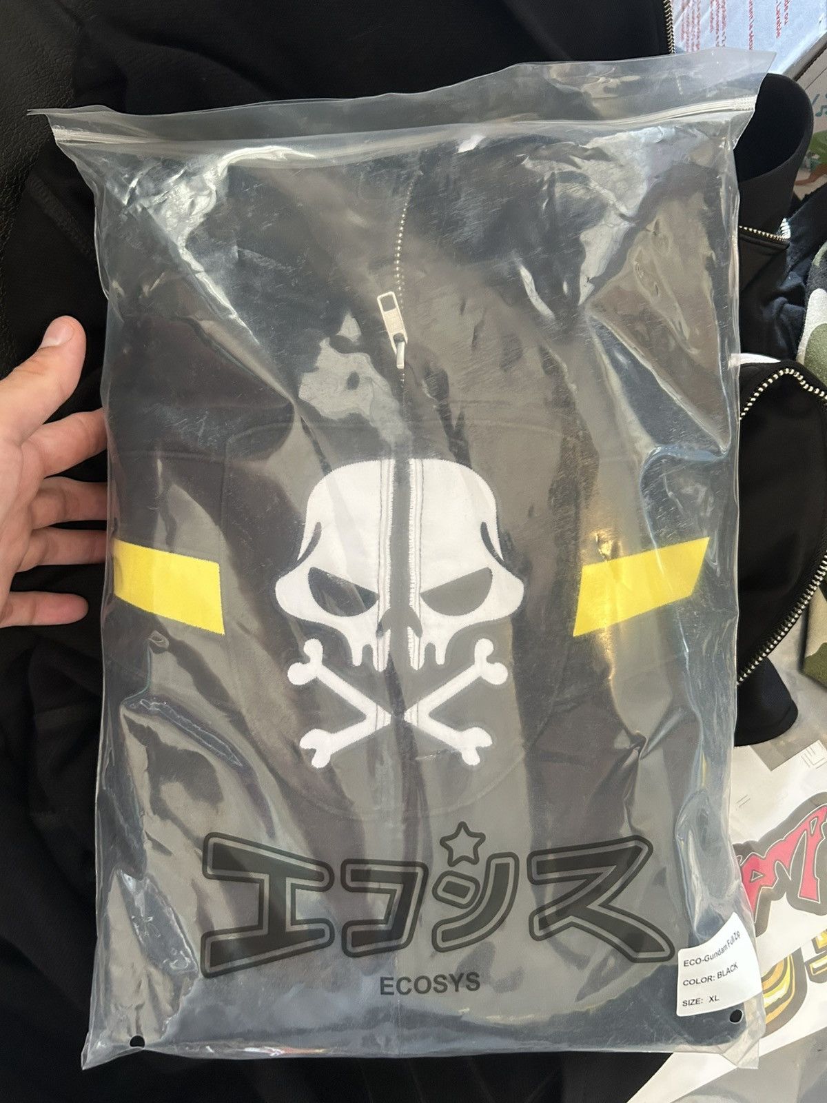 Ecosys Escosys Gundam Hoodie Black New T-Shirts, Sweatshirt | FlexRushtees.com