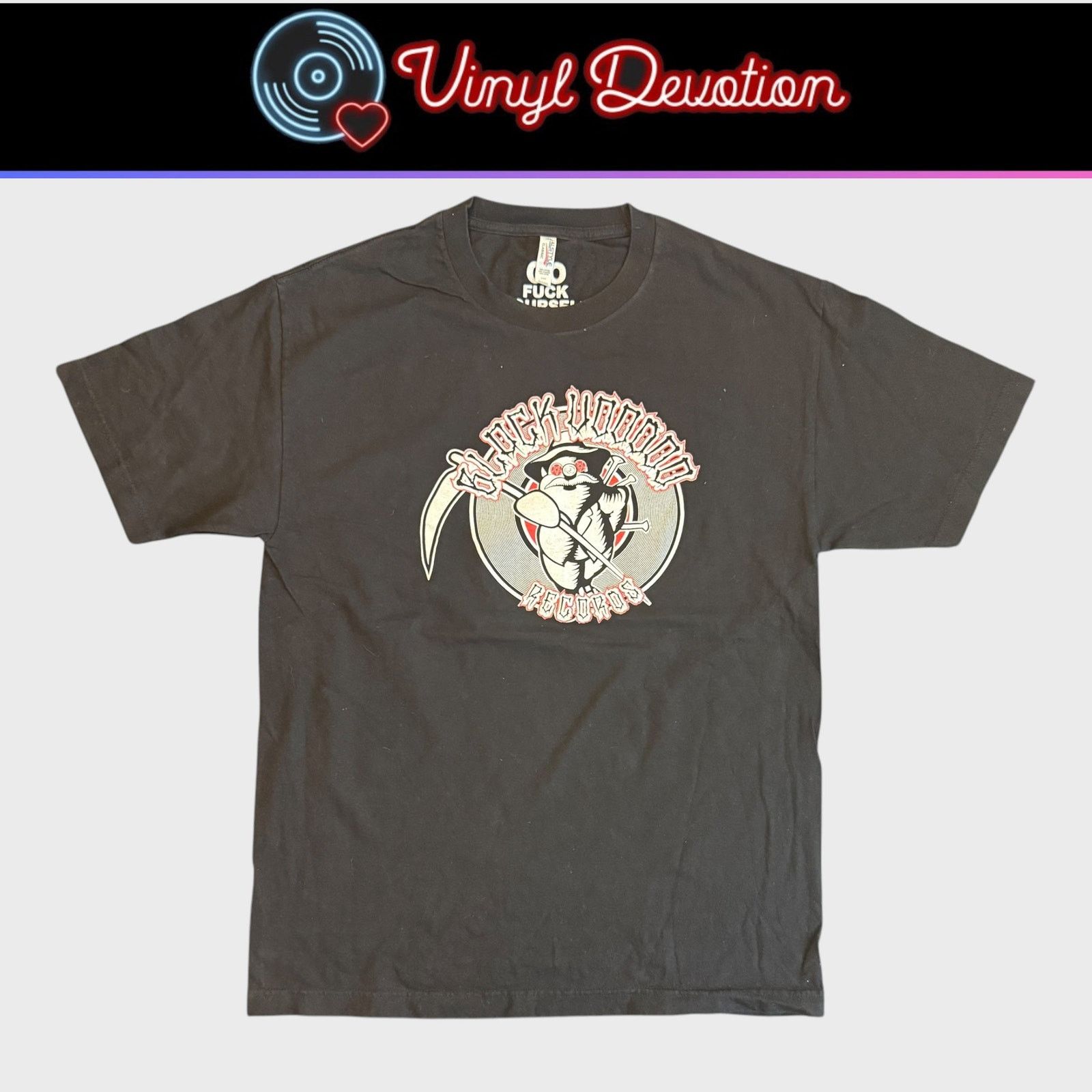 Band Tees Black Voodoo Records Doom Sludge Metal Record Label Size L