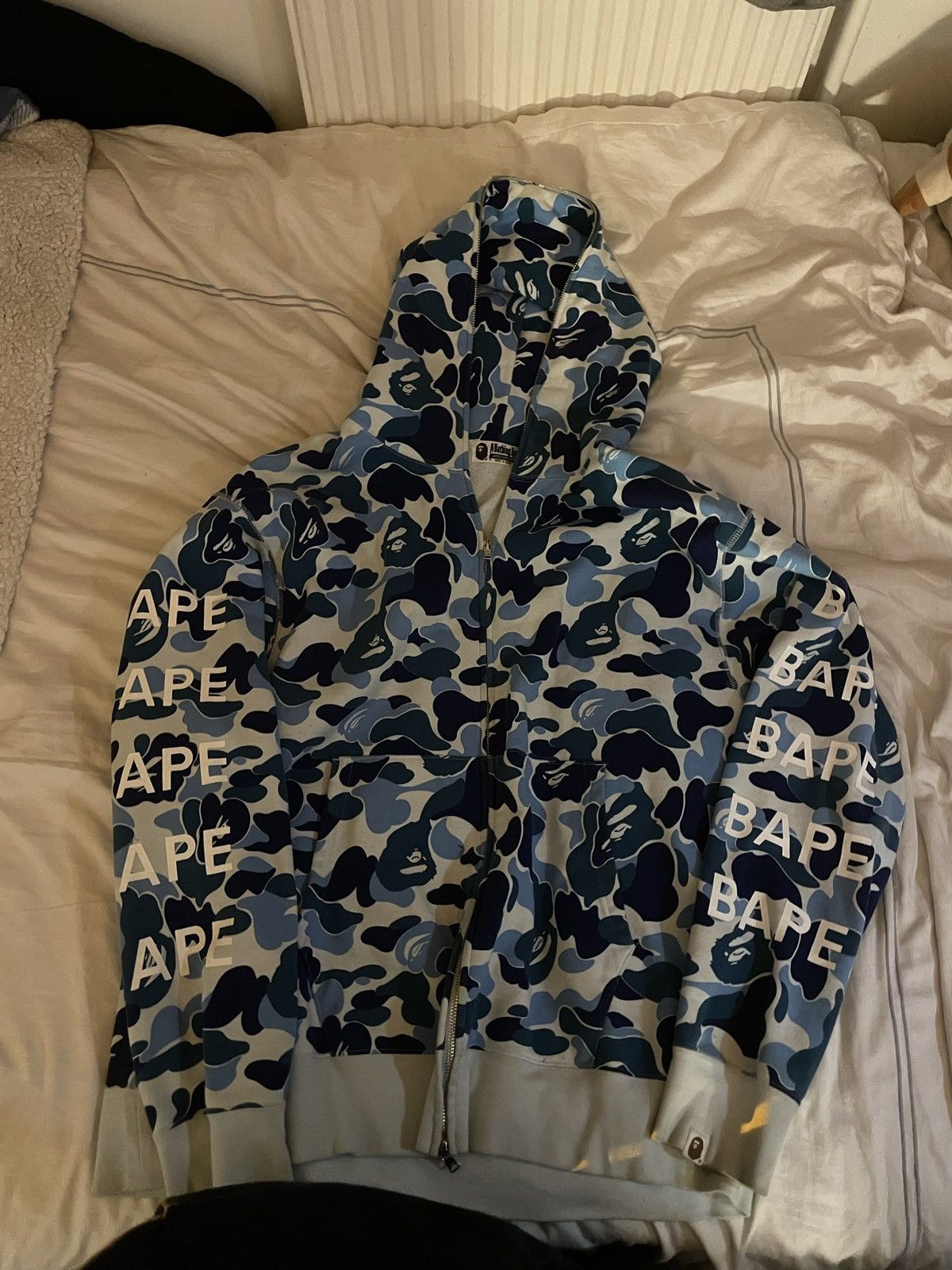 Bape Blue Camo Full Zip T-Shirts, Hoodie, Sweatshirt | FlexRushtees.com
