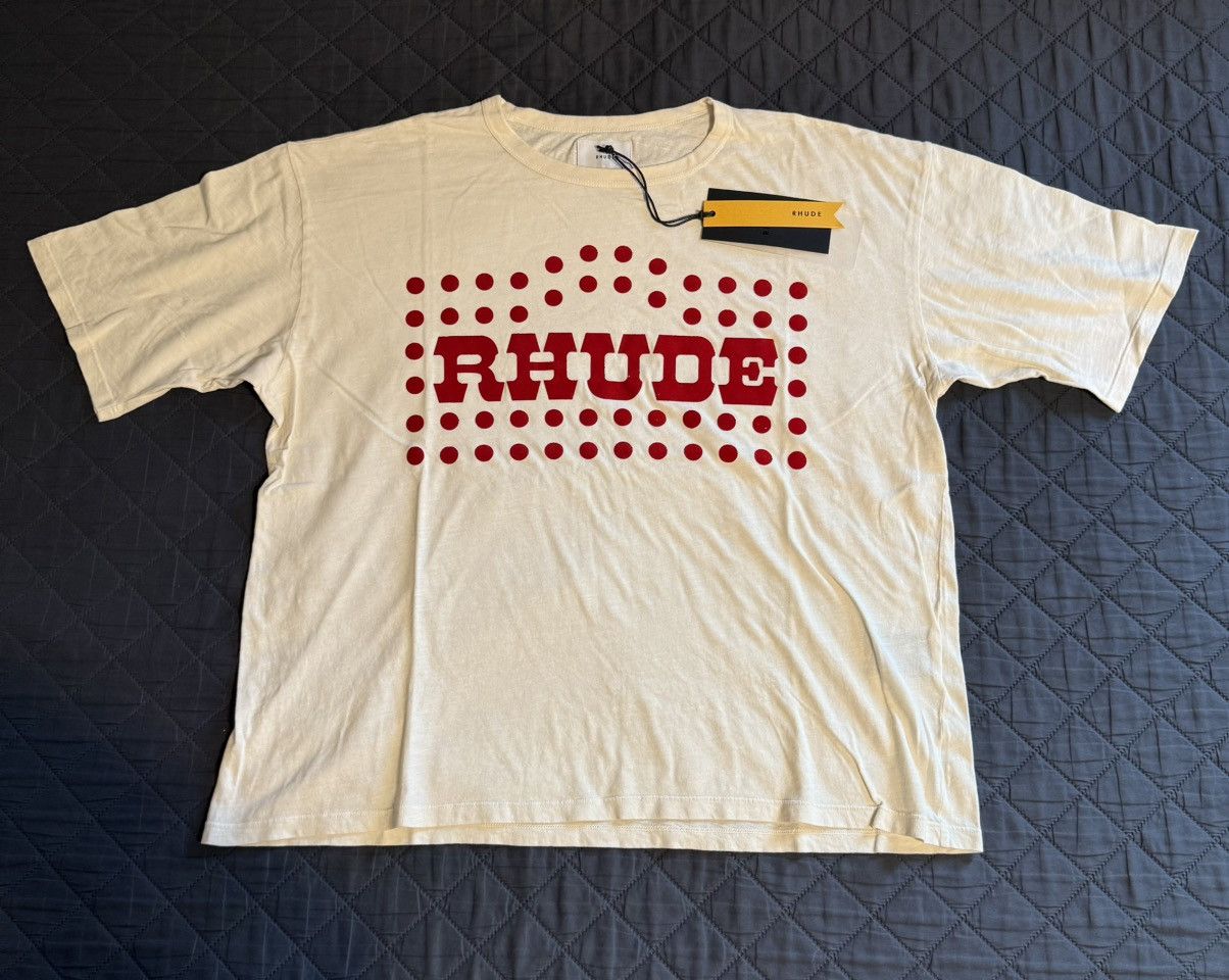 Rhude Flocked Burnout Tee Large Nwt Hoodie, Sweatshirt | FlexRushtees.com