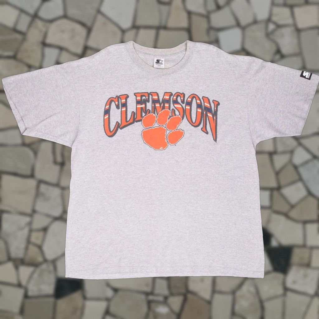 Starter Vintage Ncaa Clemson University Tigers 1990s Starter Tee Shirt Large Made In Usa Shirt Adult