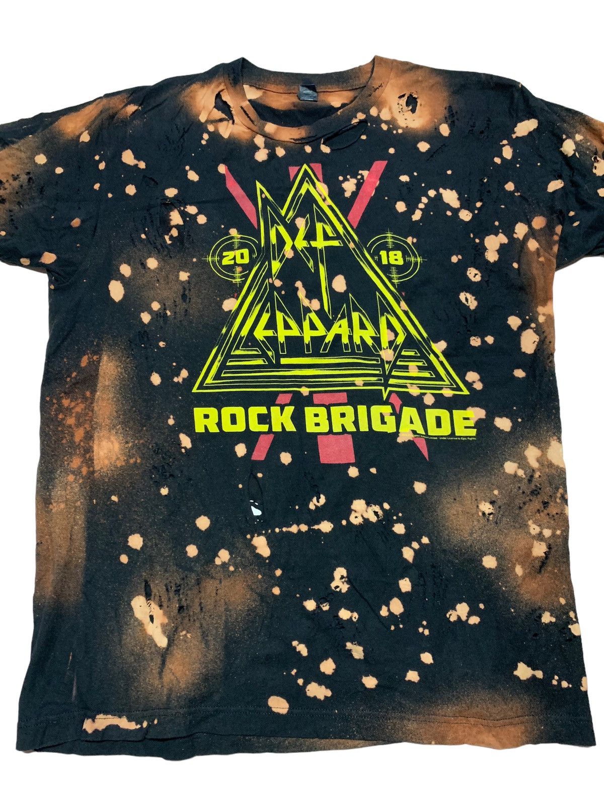 Band Tees Def Leppard Bleached Distressed T Shirt Hoodie, Sweatshirt | FlexRushtees.com