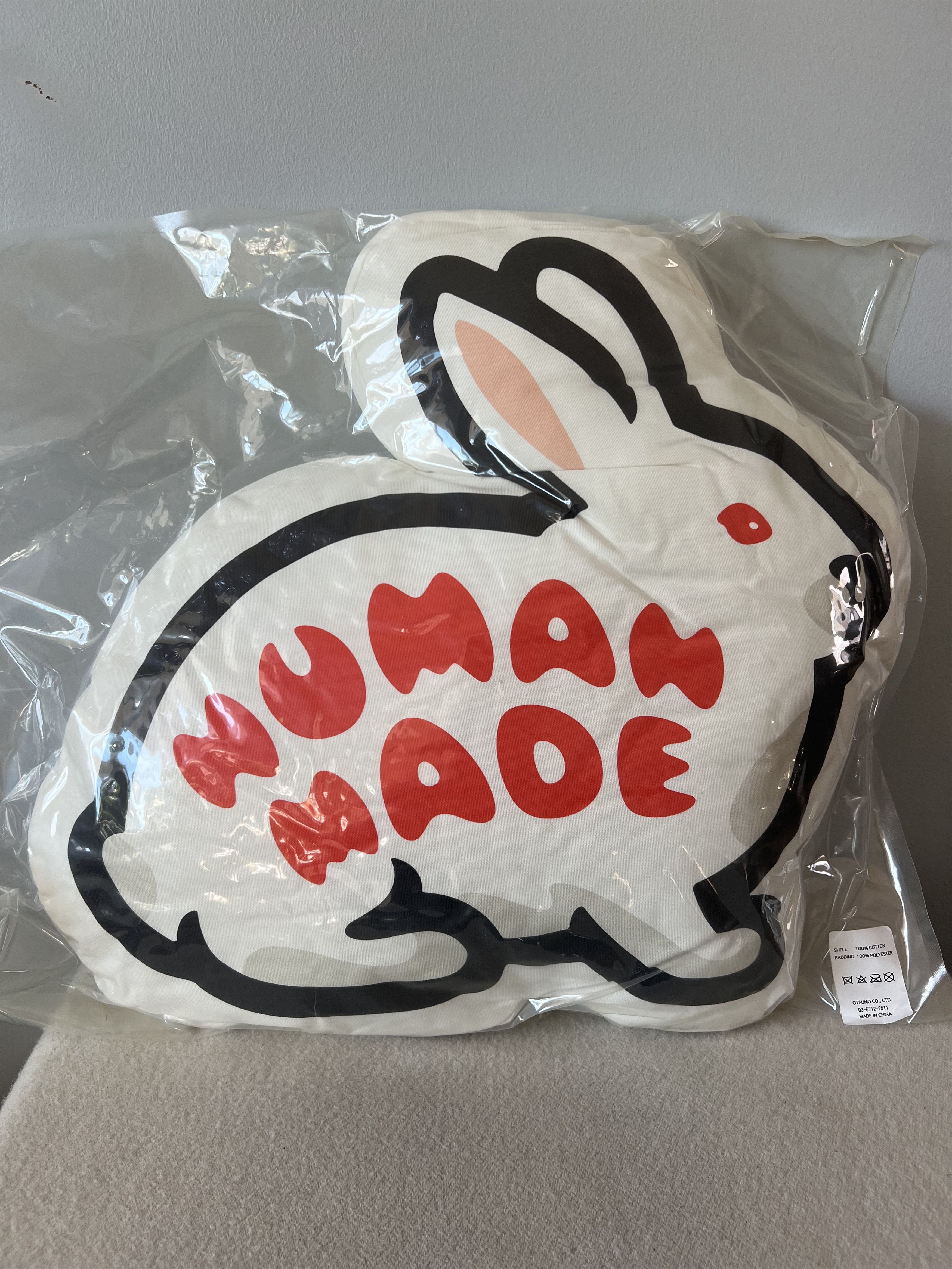 Made Human Made Rabbit Cushion In White