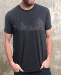 Vintage Men S Graphic Tee Mountain Range Mapping