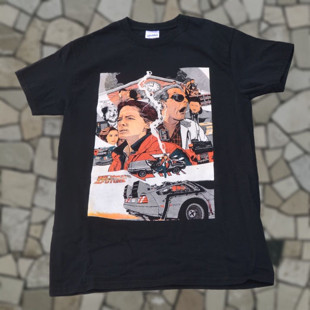 Gildan Vintage Back To The Future Double Sided Men S T Shirt Size S