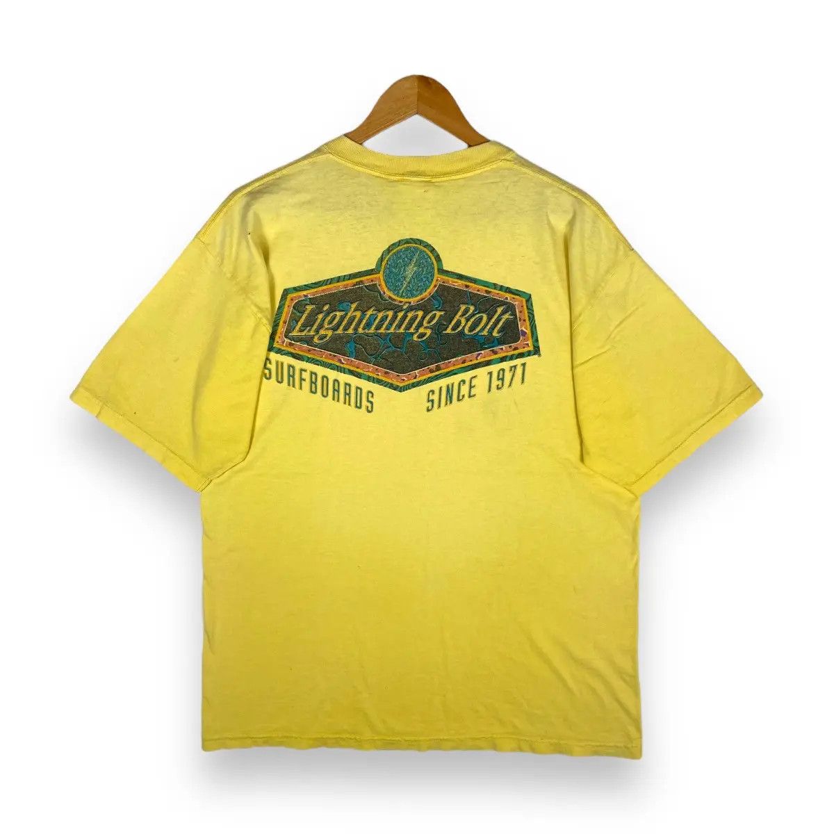 Lightning Bolt Vintage 90 S Lightning Bolt Surfboards Big Graphic Surf Tee Hoodie, Sweatshirt | FlexRushtees.com