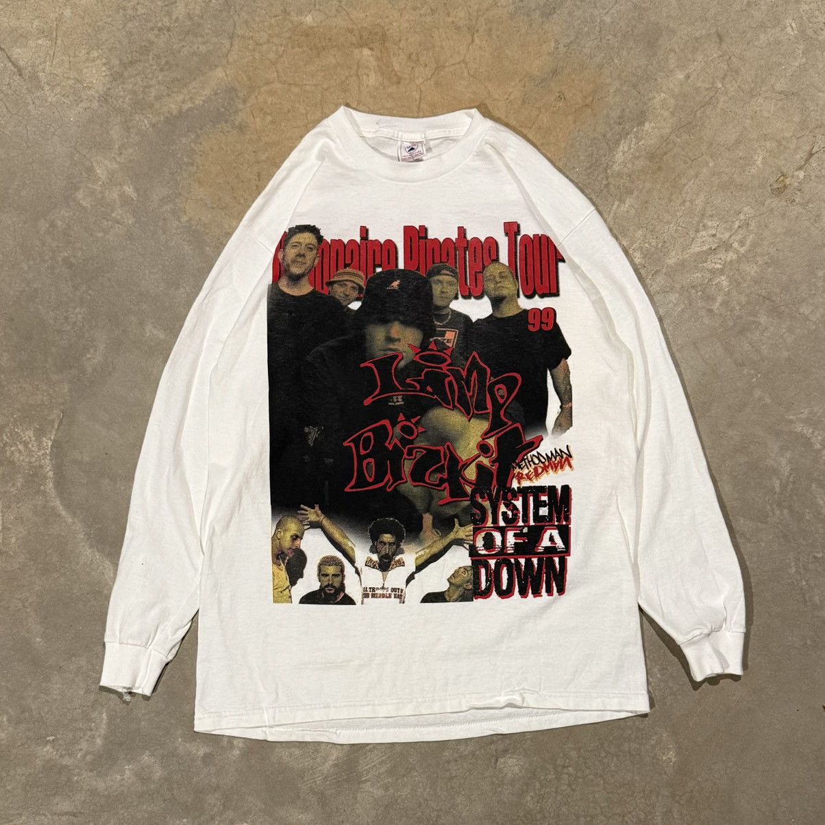 Vintage Vtg 1999 Billionaire Pirates Limp Bizkit Method Man Tour Tee Hoodie, Sweatshirt | FlexRushtees.com