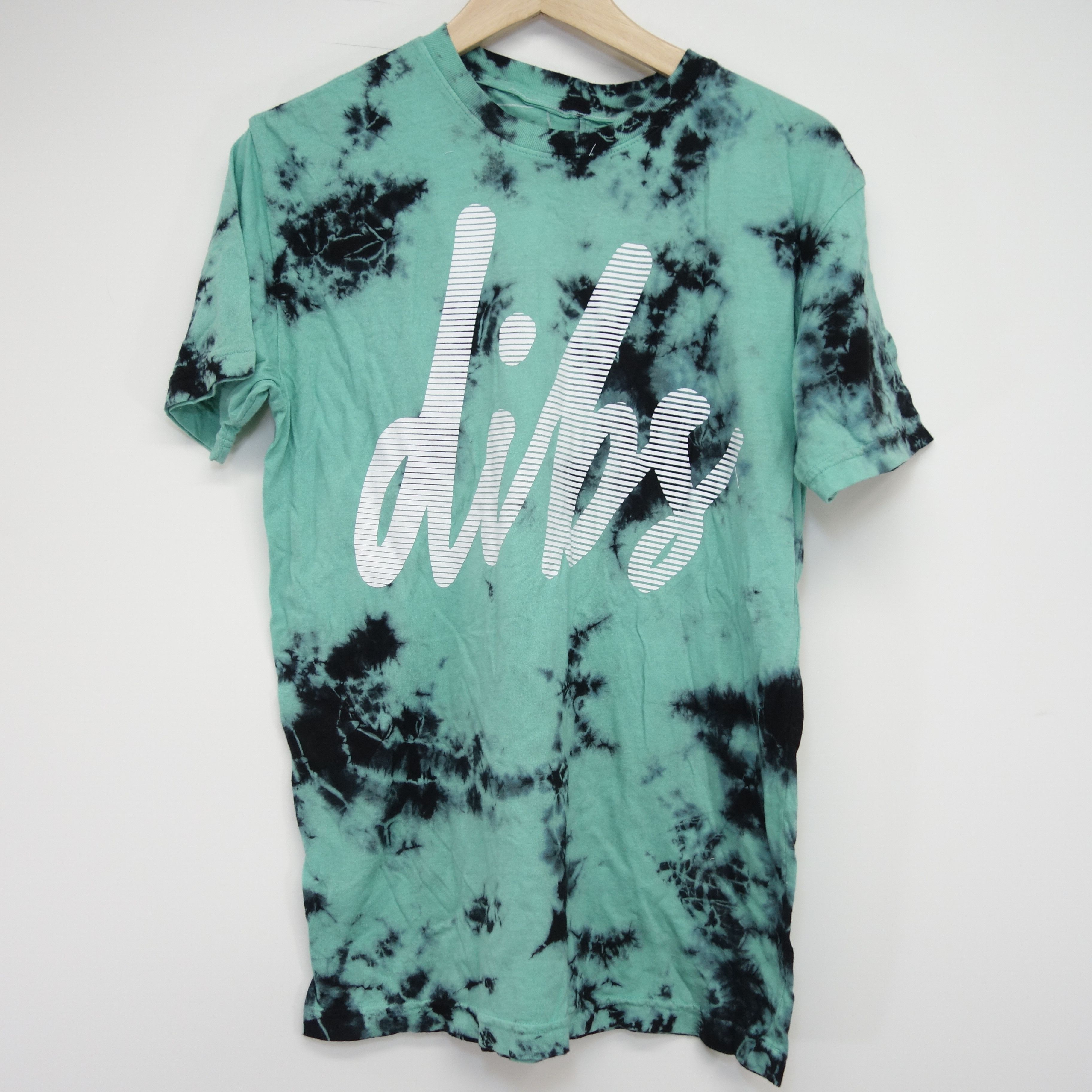 Vintage Dibs Acid Green Trippy Festival Skate Vibey Tee T Shirt S