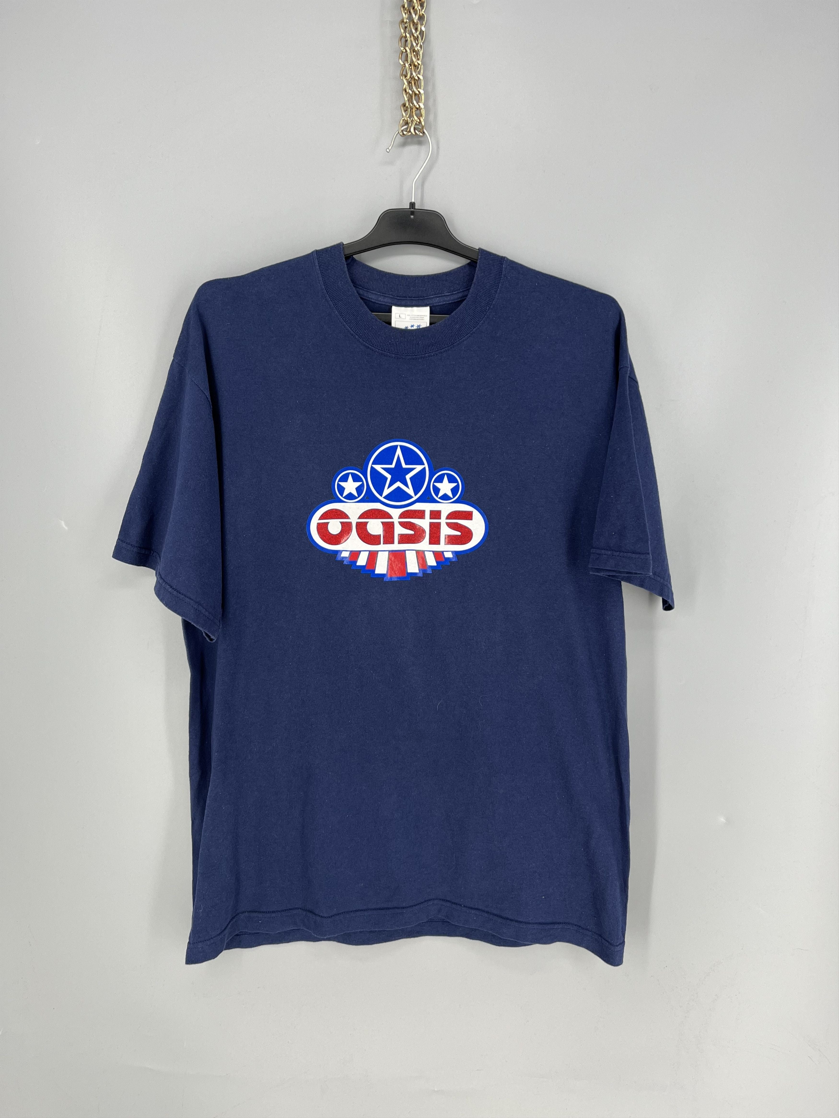 Band Tees Vintage 1990s Oasis Band Box Logo Shirt Medium Hoodie, Sweatshirt | FlexRushtees.com
