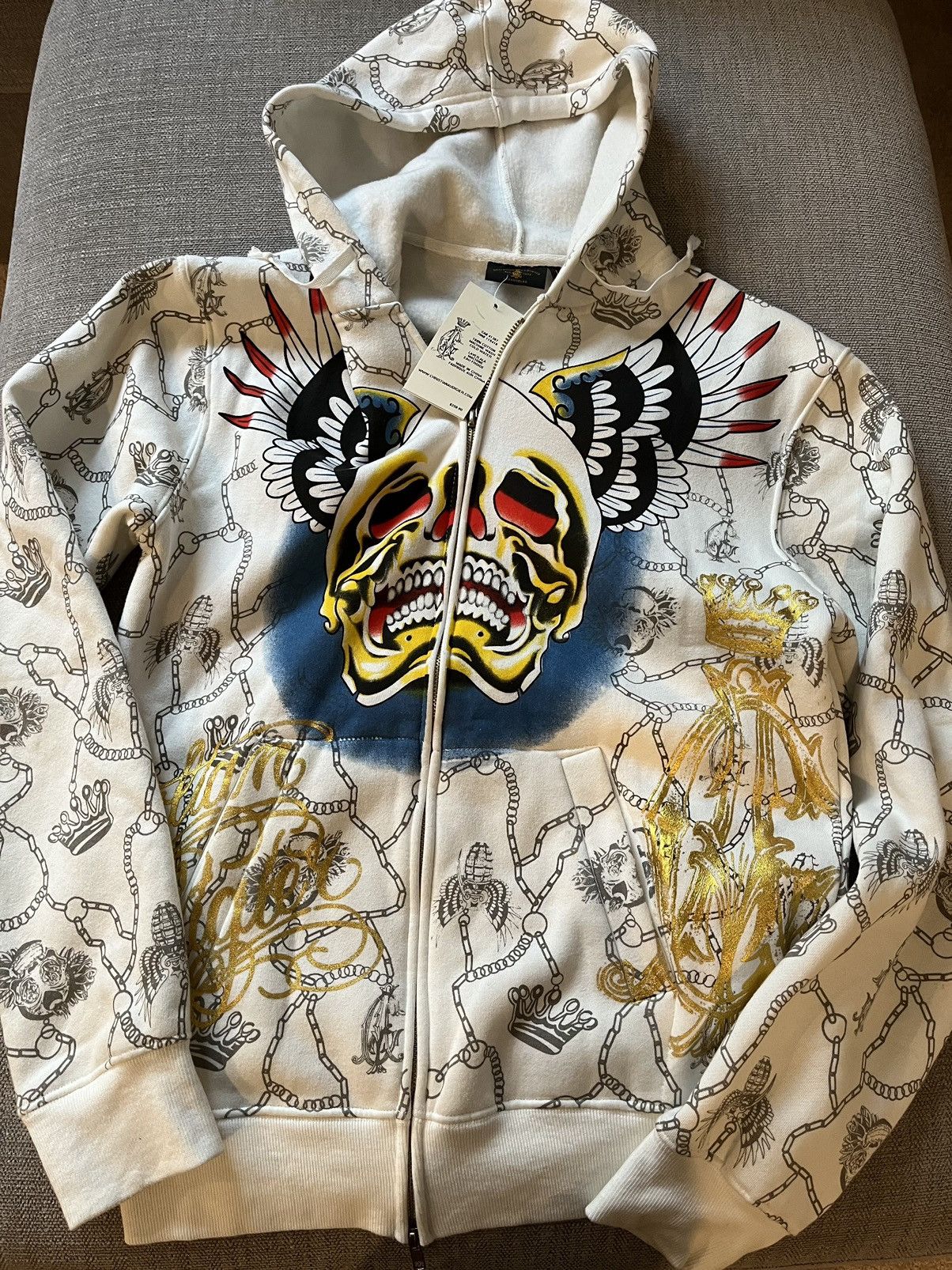 Audigier Christian Audigier Zip Up Sweatshirt