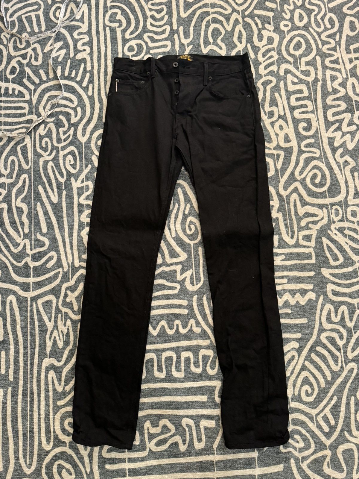 Star Selvage Brave Star Selvage Slim Taper 13 5oz Double Black