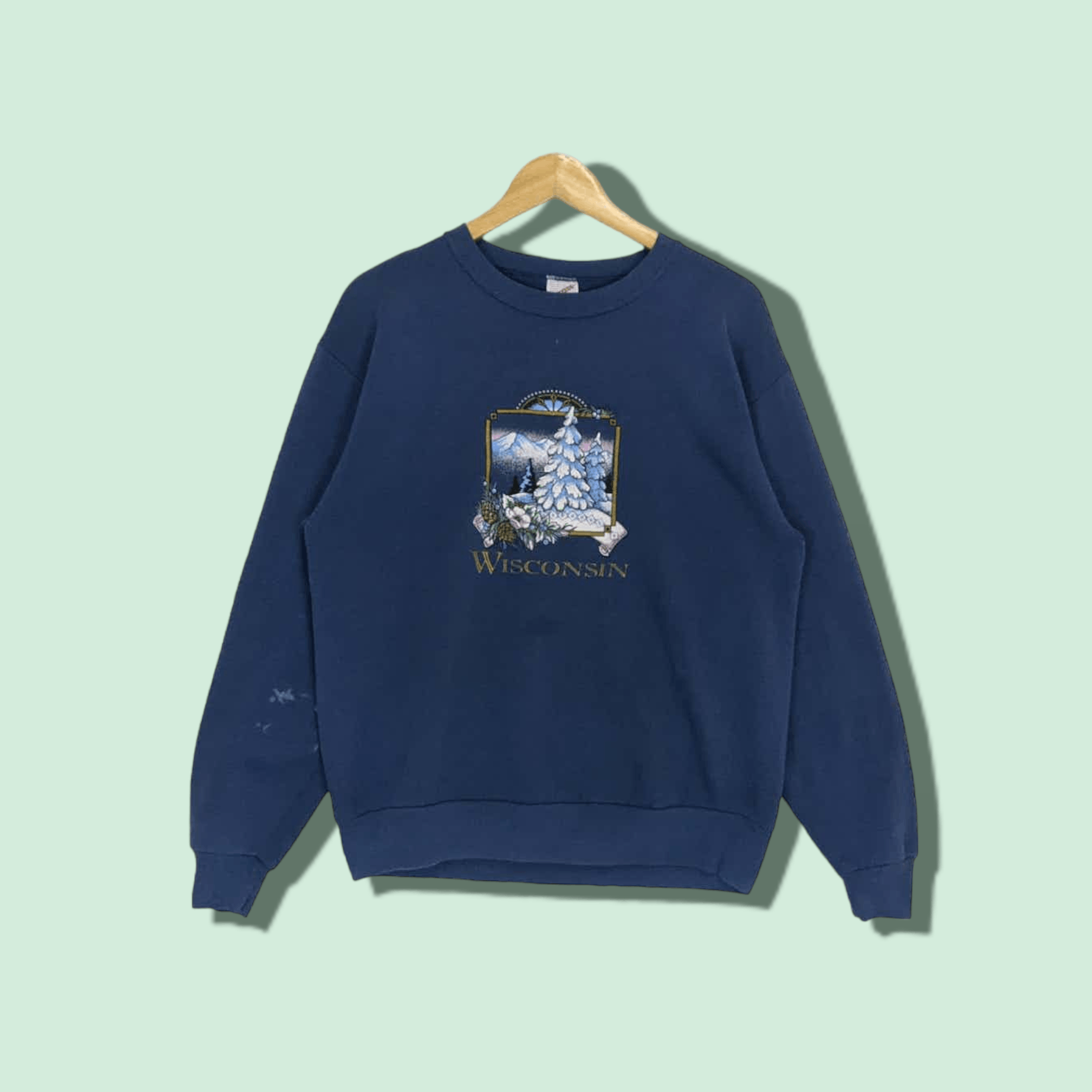 Jerzees Vintage 90 S Jerzees Winter In Wisconsin Jumper Sweatshirt