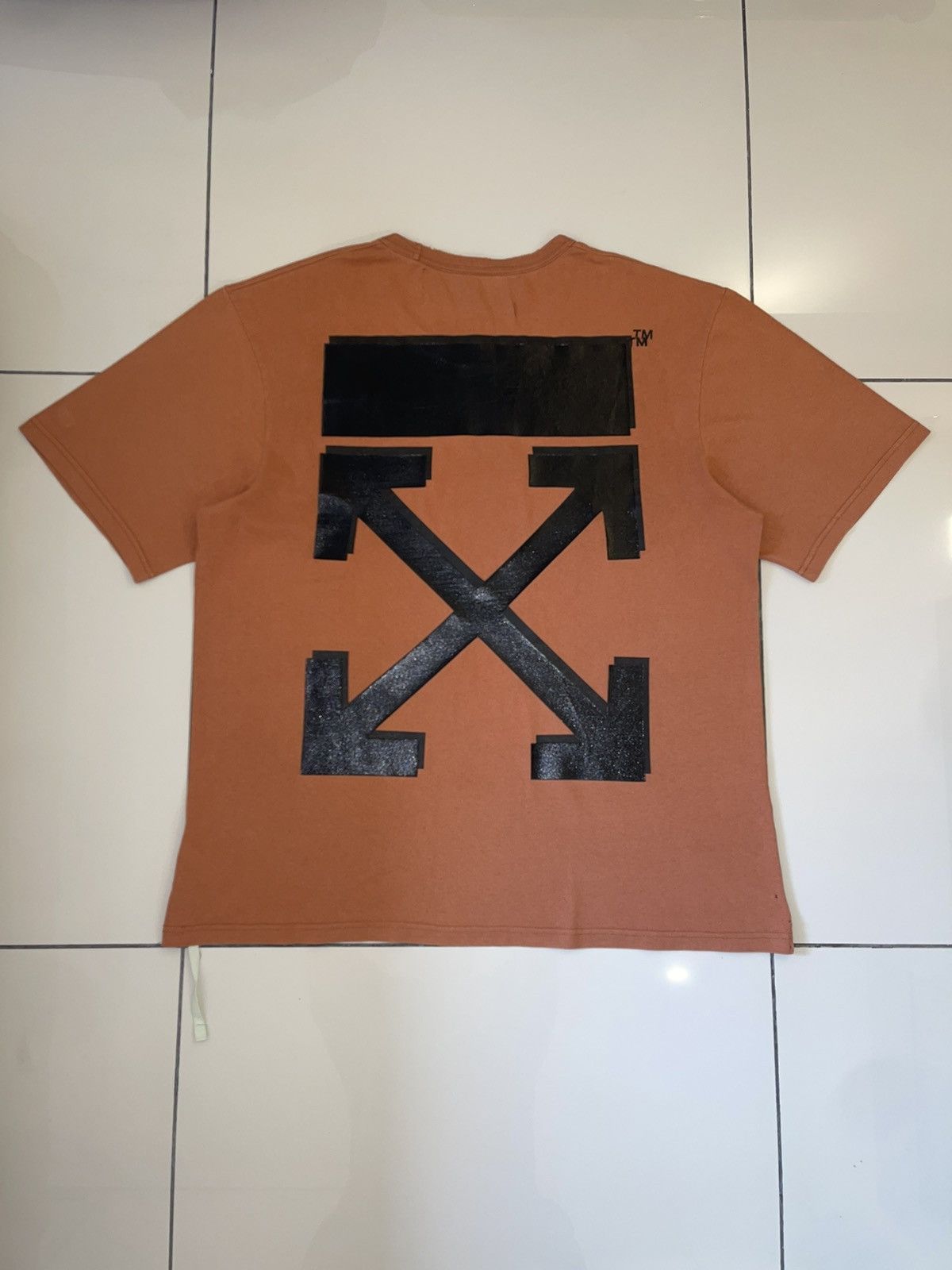 White Off White X Champion Tee Brown Black Hoodie, Sweatshirt | FlexRushtees.com