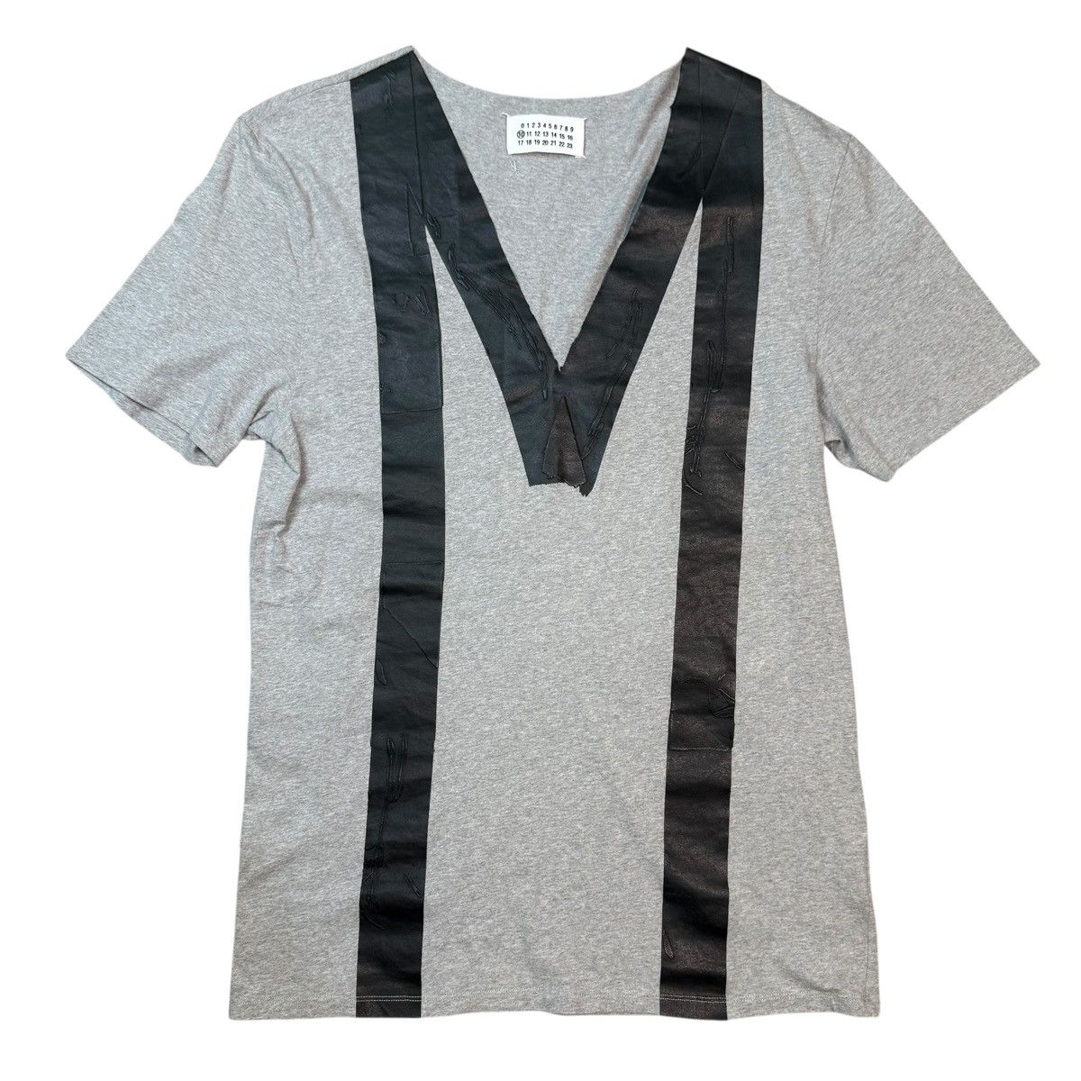 Margiela Maison Margiela Rubber M V Neck T Shirt Y2k Rare Grey Hoodie, Sweatshirt | FlexRushtees.com