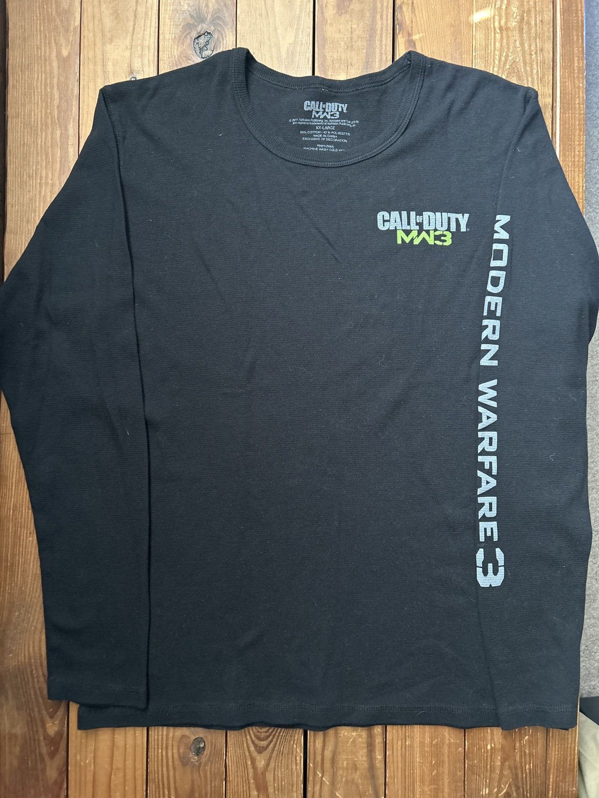 Vintage Y2k Call Of Duty Modern Warfare 3 Thermal Shirt