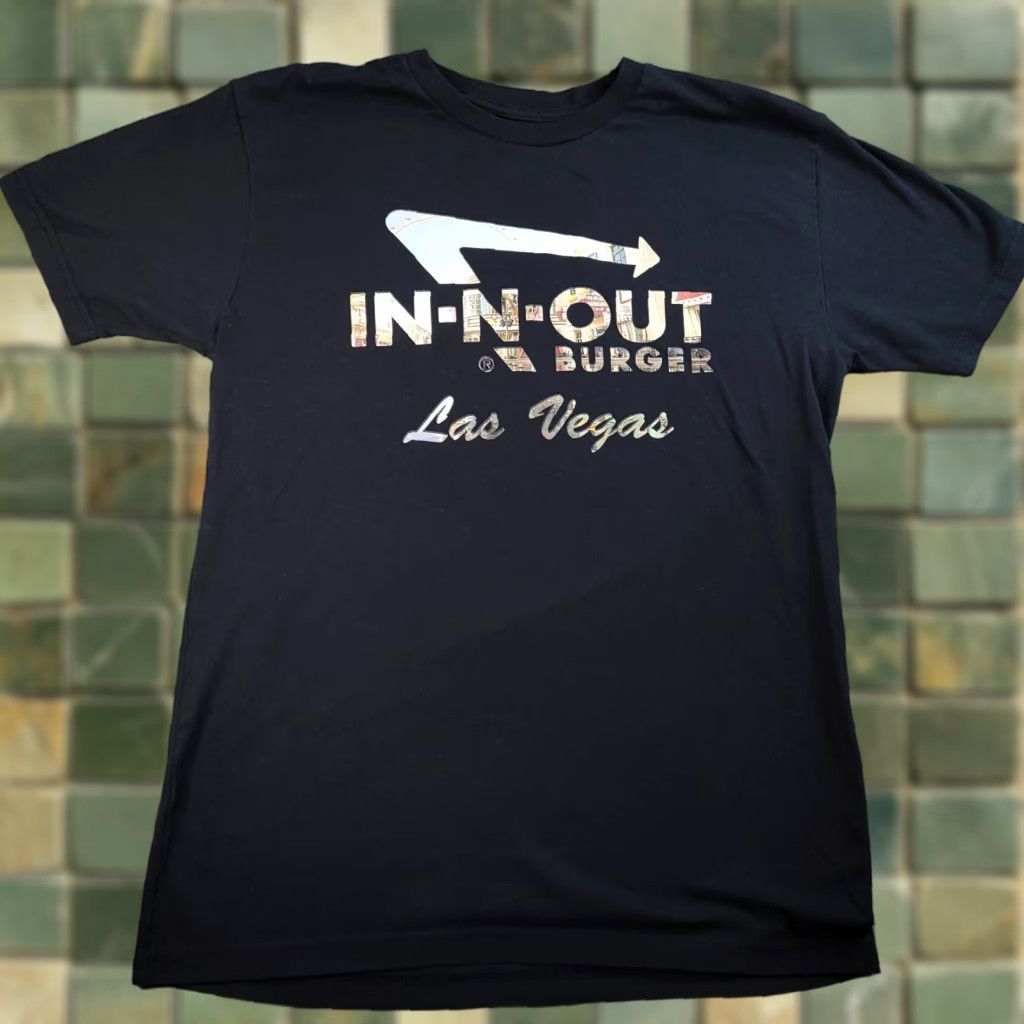 Hanes In N Out Burger Las Vegas Food Shirt Adult Medium Black Graphic Tee Mens Usa Hoodie, Sweatshirt | FlexRushtees.com