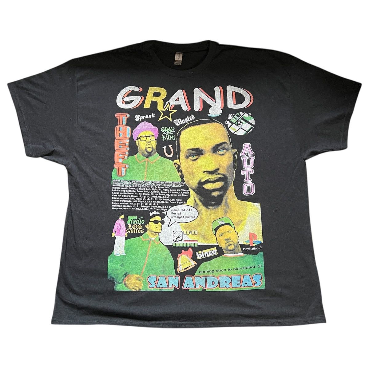 Japanese Brand 3xl Gta San Andreas T Shirt Tshirt Ps2 Ps1 Videogame 00s Hoodie, Sweatshirt | FlexRushtees.com