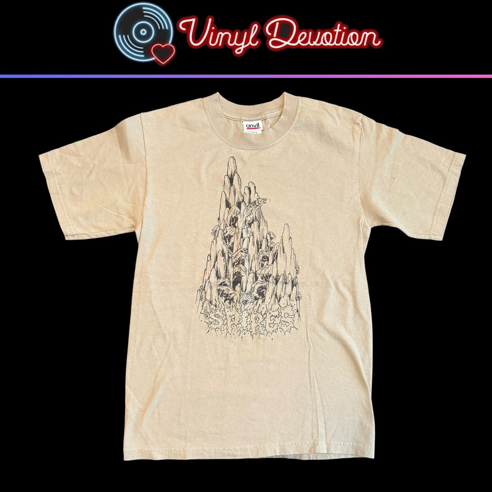 Tees Spires Band Mountains Tan T Shirt Size S Emo Hardcore