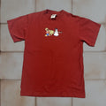 Other Vintage 90s To The Edge Prime Cut Tees Cartoon Snowman T Shirt S Mens Red Cotton Short Sleeve Hoodie, Sweatshirt