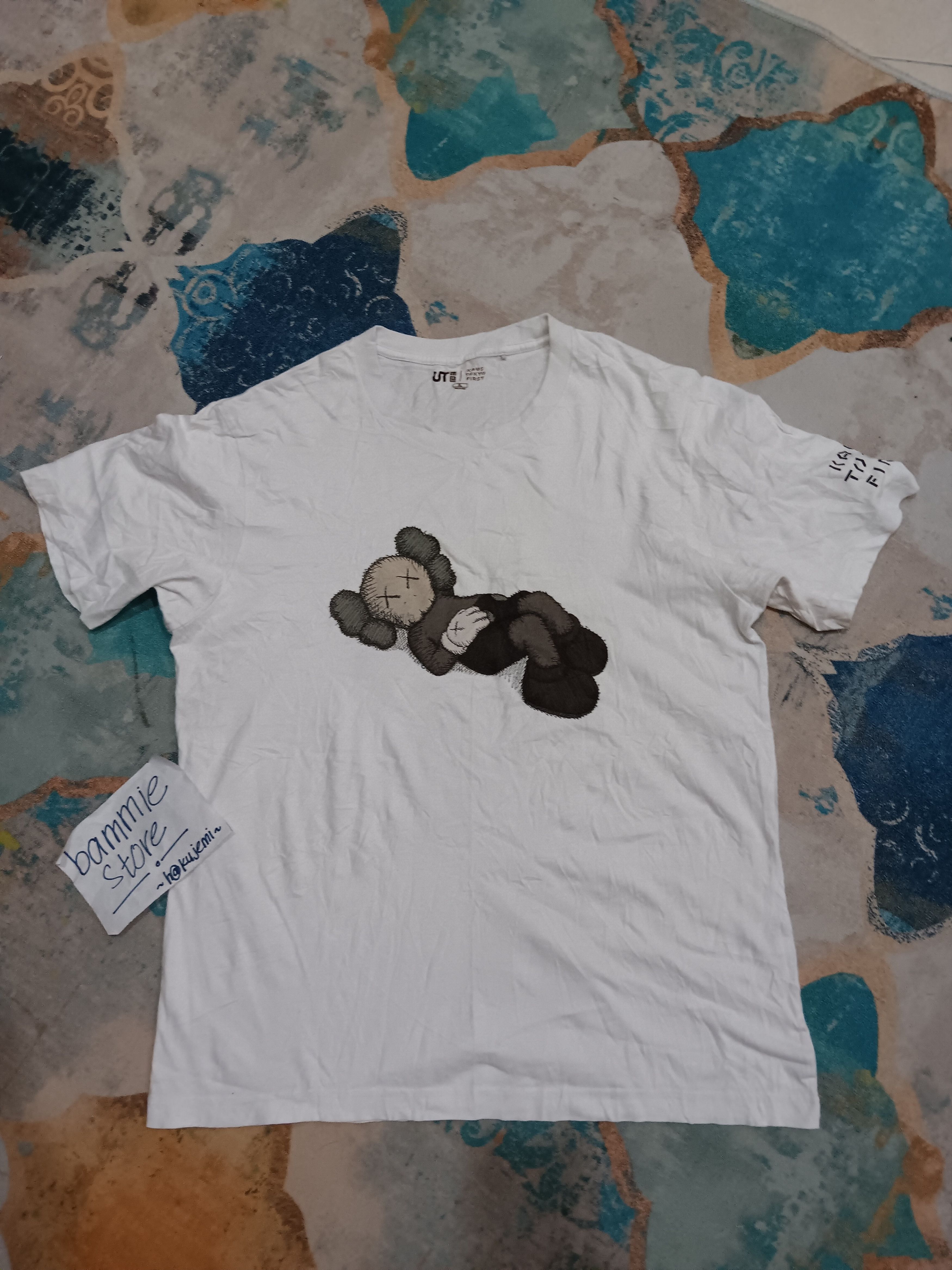 Kaws Sleeping X Uniqlo Tokyo First Mori Artist Graffiti Tee Hoodie, Sweatshirt | FlexRushtees.com